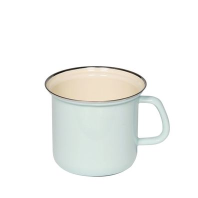 Riess Casserole avec bord chromé Ø14cm 1,5 litre émail Classic pastel turquoise
