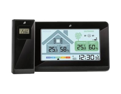 Auriol Hygrometer Wetterstation Lüftungsempfehlung Innen-/Außenbereich, black