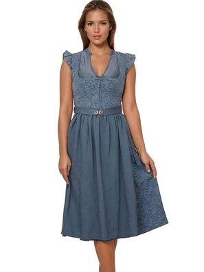 Dirndl Rettenbach 70cm Länge taubenblau