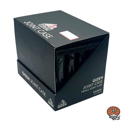 Gizeh Triple Cone Case Black à 12 Tubes