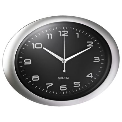 ALCO Wanduhr 40 x 5,5 x 30 cm (B x H x T) Kunststoff silber