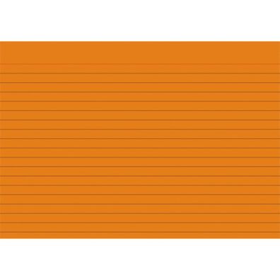 Brunnen Karteikarte A5 liniert orange 100 Stück 102250140
