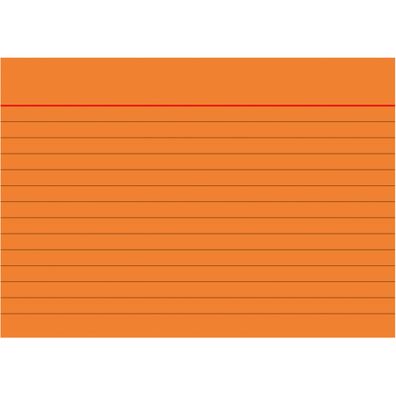 Brunnen Karteikarte A6 liniert orange 100 Stück 102260140