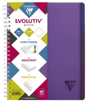 Clairefontaine Evolutiv Book A4+ Lin 1200Bl int st