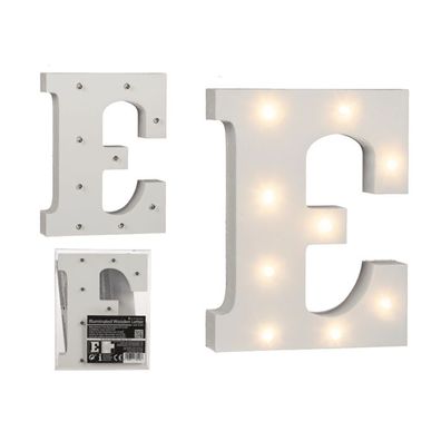 OOTB Beleuchteter Holz-Buchstabe E mit 9 LED
