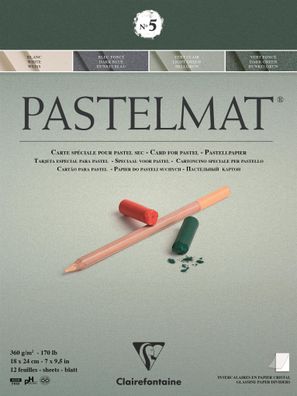 Clairefontaine Pastelmat N°5 18x24cm 360g 12Bl