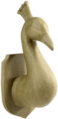 Clairefontaine Pappmache Trophäe Pfau 37,5 cm