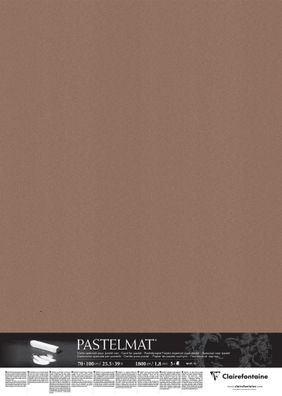 Clairefontaine Pastelmat 70x100cm 5Bl Braun