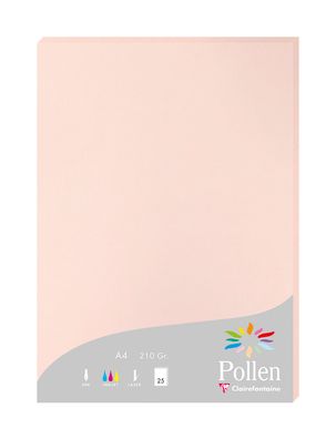 Clairefontaine Papier A4 Pollen 210g opalin 25Bl
