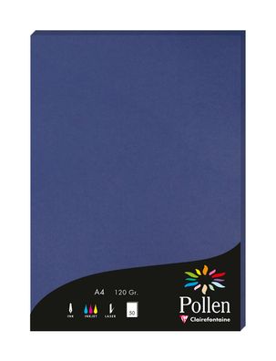 Clairefontaine Papier A4 Pollen 120g kö-blau 50Bl