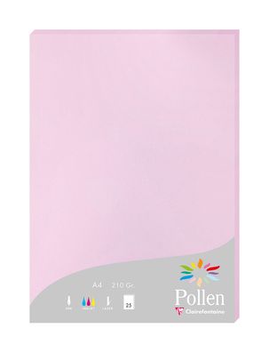 Clairefontaine Papier A4 Pollen 210g flieder 25Bl