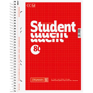 Collegeblock Student A5 80BL kariert Brunnen 10-67 952