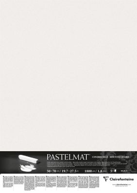 Clairefontaine Pastelmat 50x70cm 5Bl Weiß