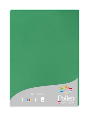 Clairefontaine Papier A4 Pollen 160g tanne 50Bl