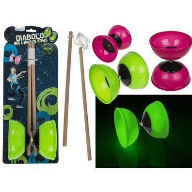 OOTB Diabolo mit 2 Holzstäben Glow in the Dark