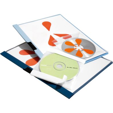 Durable CD Hülle CD FIX tr 10St Klebehülle für 1 CD
