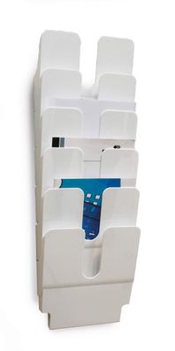 Durable Prospektspenderset A4 6tlg ws Flexiplus Wandmontage