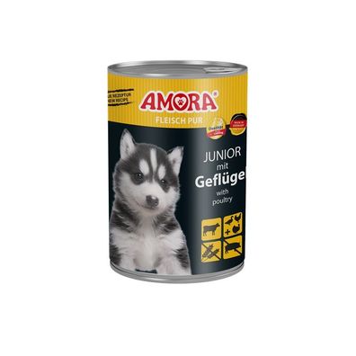 AMORA Dog Dose Fleisch Pur Junior 6 x 400g