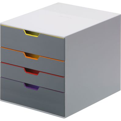 Durable Schubladenbox 280x292x356 gr 4 farbige Schubladen