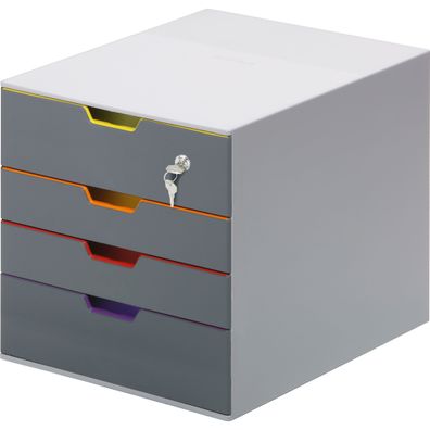 Durable Schubladenbox 280x292x356 gr 4 farb. Schubladen abschließbar