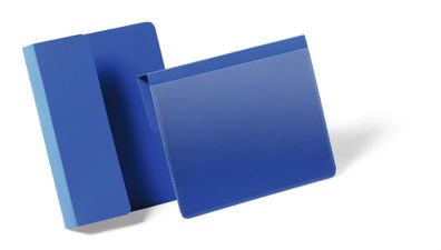 Durable Kennzeichnungstasche A6 d. bl 50St quer zum Überhängen