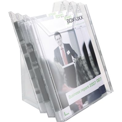 Durable Prospektspender A4 3tlg tr Combiboxx für Wand+Tisch