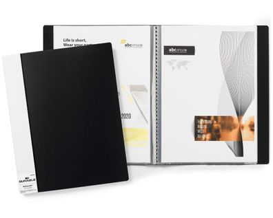 Durable Sichtbuch Duralook A4 17mm sw mit 20 Sichtüllen