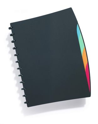 Durable Sichtbuch Duralook Style sw 20 Sichthüllen Register 4tlg