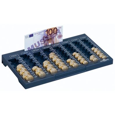 Durable Zählbrett 33,5x324x190mm d gr mit 8 Schächten für Münzen