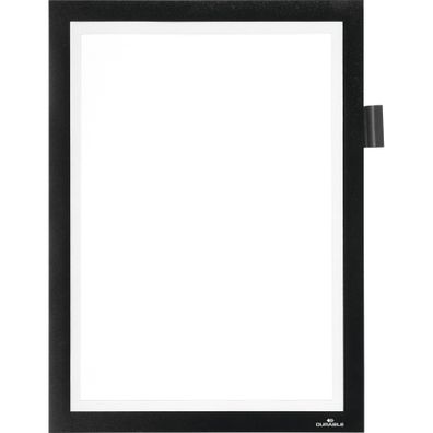 Durable Info-Rahmen A4 sw magnetisch DURAFRAME® direkt beschriftbar