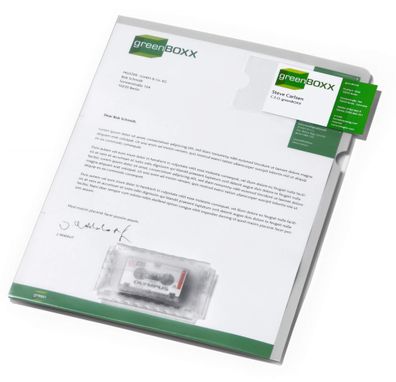 Durable Sichthülle A4 Diktathülle be für Schriftgut und Kassette
