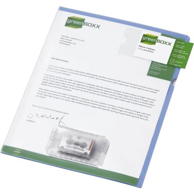Durable Sichthülle A4 Diktathülle bl für Schriftgut und Kassette