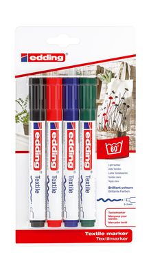 Edding Textilmarker 4500 4er-Blister sortiert basic