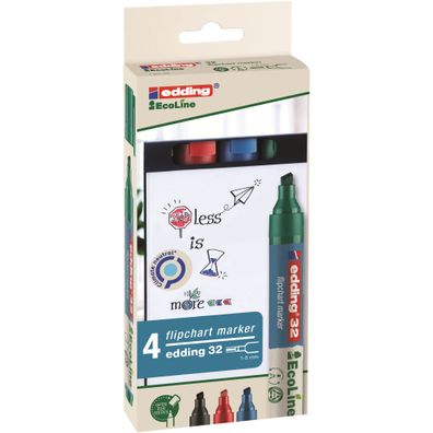 Edding Flipchartmarker 32 4er-Set sortiert