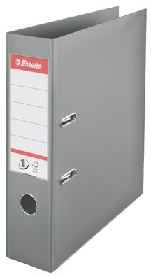 Esselte Ordner A4 7,5cm grau Ordner PlastikHebelmechnik Schlitzen
