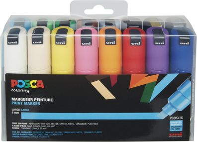 Faber Castell Marker UNI POSCA PC-8K 8 mm 16er Set