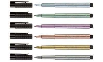 Faber Castell Tuschestift Pitt Artist Pen blue metallic
