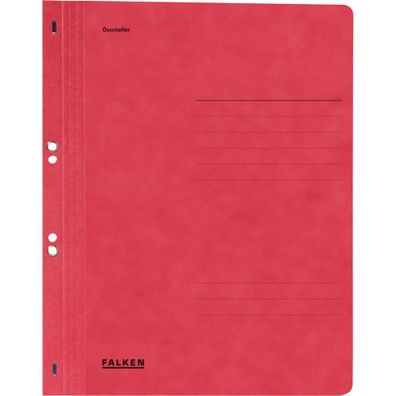 Falken Falken Ösenhefter - A4 1/1 Vorderdeckel, rot, Manilakarton, 250 g/qm