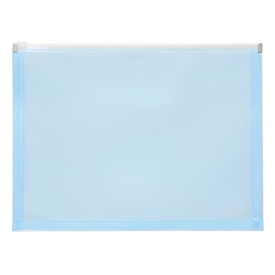 FSY Gleitverschluss-Beutel, A4, Dehnfalte, PP blau transluzent, 1 Stück