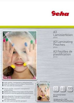 Geha Laminierfolie 125 mic 100er Pack A3