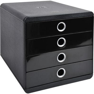 Exacompta Pop-Box Classic schwarz/silber