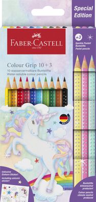 Faber Castell Buntstift Colour Grip 3,3 mm Einhorn 10 + 3 Etui