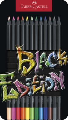 Faber Castell Buntstift BlackEdition 3,3 mm 12er Metalletui