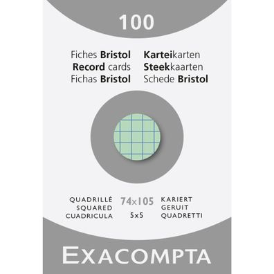 Exacompta NLH Exacompta Karteikarten A7 kariert gr