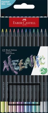 Faber Castell Buntstift BlackEdition 3,3 mm Metallic 12er