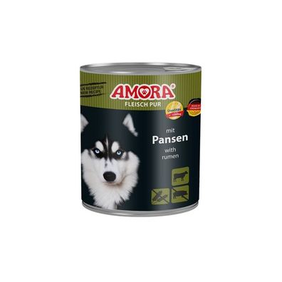 AMORA Dog Dose Fleisch Pur mit Pansen 6 x 800g
