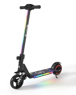 Elektroroller für Kinder klappbar E-Scooter mit LED-Display, Lichtern & Doppelbremse