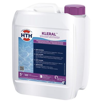 HTH KLERAL 5 Liter flüssig Algenschutzmittel Algezid präventiv schaumfrei Pool