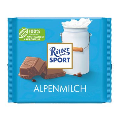 Ritter Sport Alpenmilch Vollmilchschokolade mit zartem Schmelz 250g