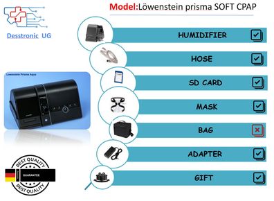 Cpap-prisma SOFT Löwenstein CPAP Gerät Schlafapnoe + Luftbefeuchter+maske